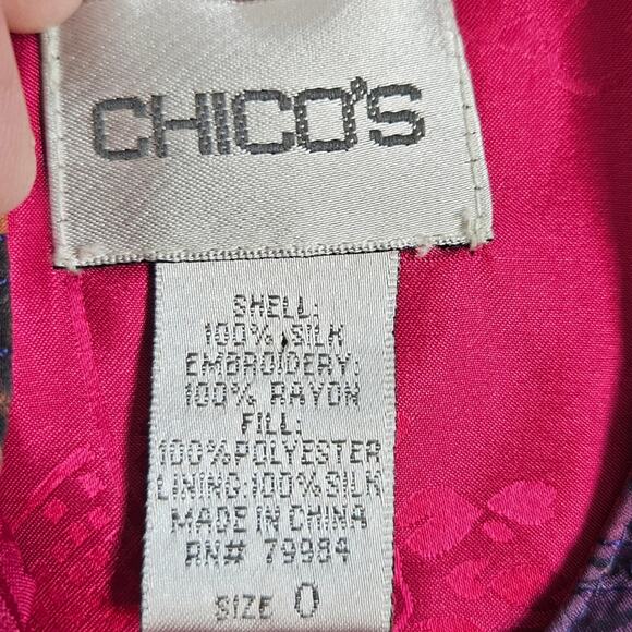 Chico's reversible quilted silk jacket. Size XS/4 ( Chico's 0) - Picture 7 of 10